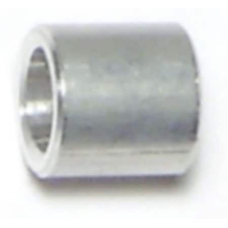 Midwest Fastener Round Spacer, #8 Screw Size, Aluminum, 1/4 in Overall Lg, 10 PK 65845